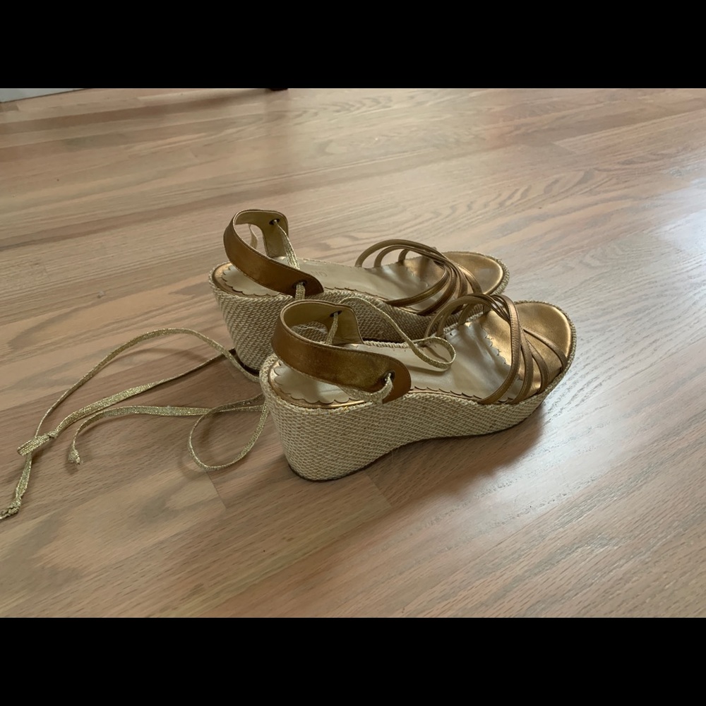 Dumond espadrille wedge sandals size 8